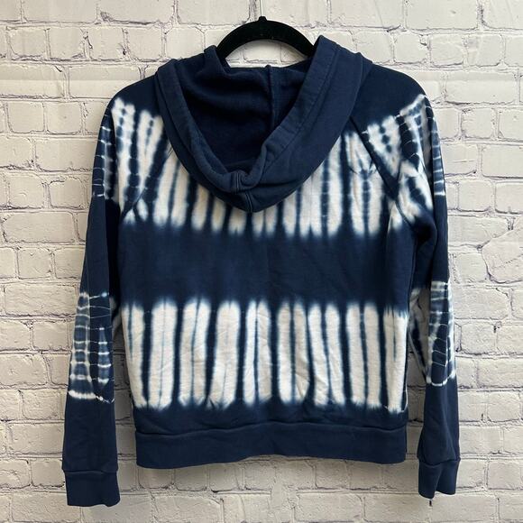 Madewell Retro Blue White Tie Dye Pullover Hoodie Cotton Size XS Casual Fall - Picture 5 of 6
